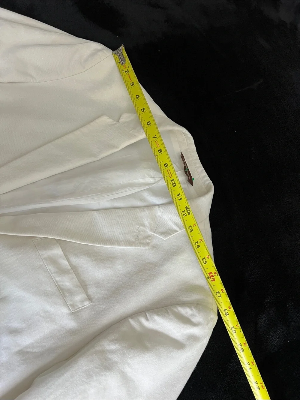 Perry Ellis White Linen&Cotton blend  Jacket with Brown Label